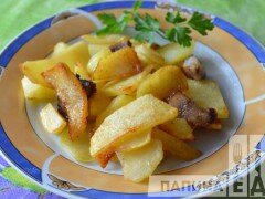 Как вкусно пожарить картошку с салом